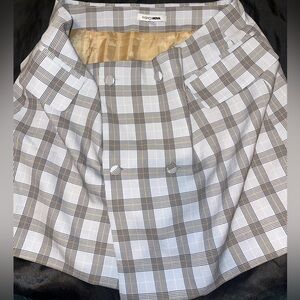 Fashion Nova 
Color Is Baby Blue. 
Has No Shorts Underneath. Not A Mini Skirt